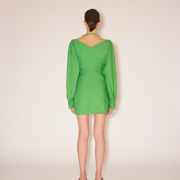 NWT Nanushka Long Sleeve Green Mini Dress size S - Picture 2 of 8